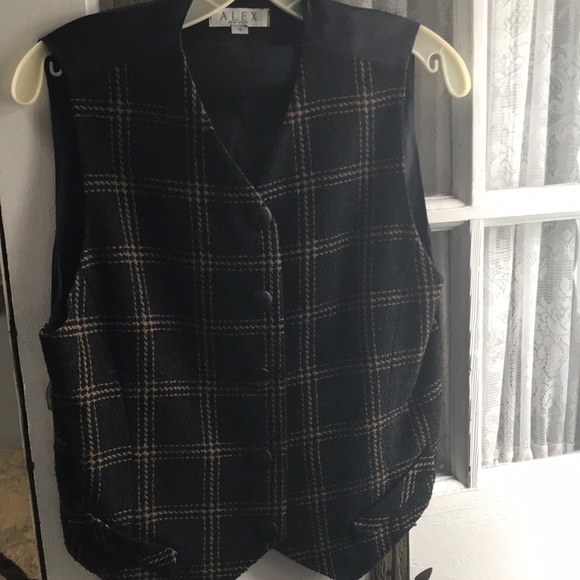 ALEX New York Black and Tan Vest NWOT - Picture 2 of 8